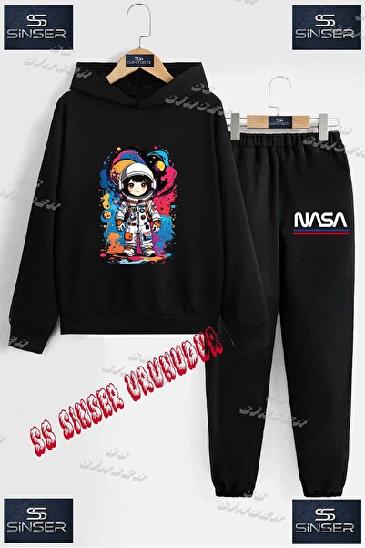 SS SİNSER Set de trening cu hanorac imprimat pentru copii, unisex, "ASTRONAUT...