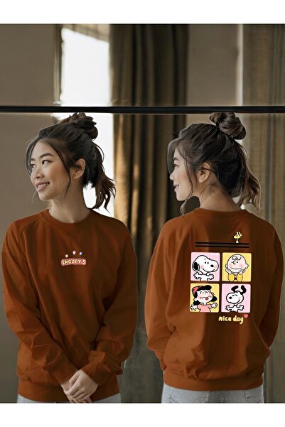 ArtYus Tricou unisex cu mânecă lungă Snoopy Transfer cu imprimeu guler rotund...