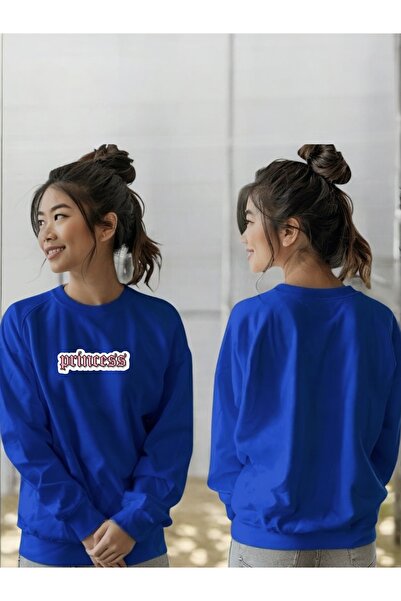 ArtYus سويت شيرت برقبة دائرية وأكمام طويلة للجنسين مطبوع عليه Princess Transfer