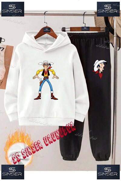 SS SİNSER Детски унисекс "REDKIT TEKLI" спортен екип с качулка и принт