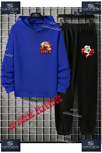 SS SİNSER Set de trening cu hanorac imprimat pentru copii, unisex, cu textul ...