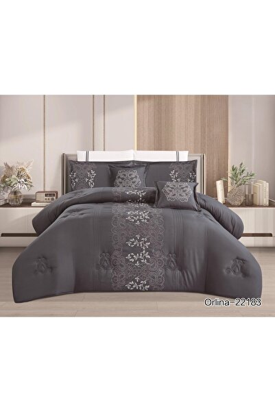 XI DUO A luxurious embroidered royal double bedspread to give you beauty and elegance to your room, made of microfiber, size 240*260 cm