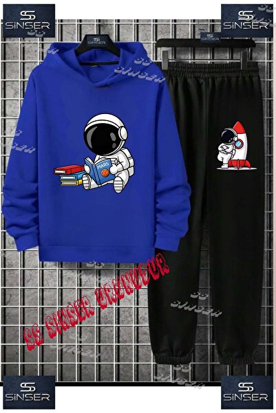 SS SİNSER Детски унисекс комплект от тренировъчен костюм с качулка и надпис „...