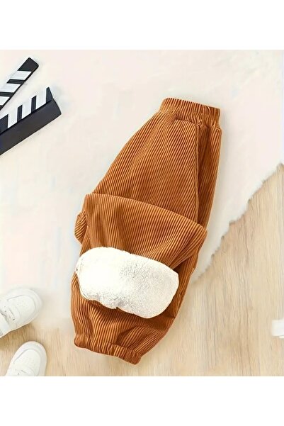shop İçi peluş lu kadife pantolon unisex