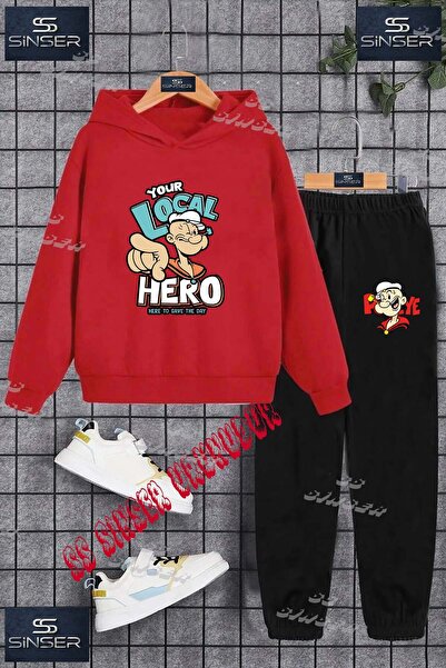 SS SİNSER Παιδικό Unisex Σετ Φόρμας με Κουκούλα με Στάμπα "TEMEL REIS LOCAL H...