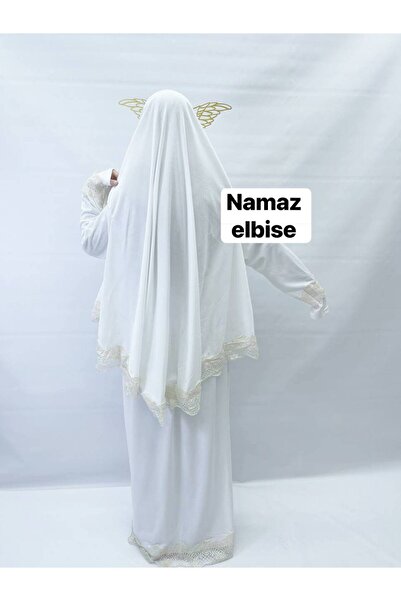 ALDAİR Double Piece Women's Hijab Embroidered Prayer Dress Anti-Sweat Prayer Clothing