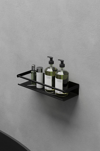 Zift Unique Ömür Boyu Paslanmaz Çelik Yapışkanlı Banyo Rafı ,Modern Duş Rafı & Şampuanlık-Silikon Yapıştırıcı