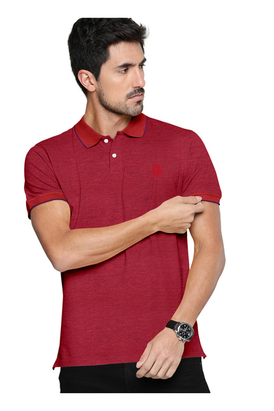 LAUREN SMITH Men’s Cotton Rich Polo T-shirt in Solid Colour