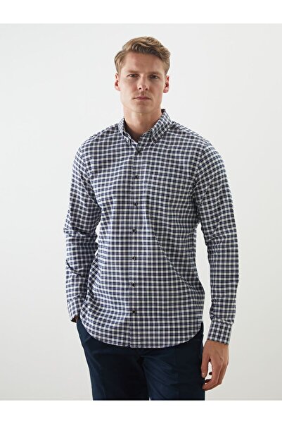 LC Waikiki Ανδρικό πουκάμισο με μακρυμάνικο καρό LCWAIKIKI Classic Regular Fit