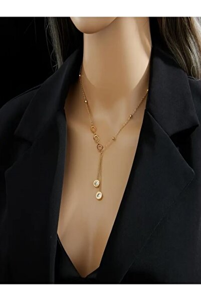 Alyas Aksesuar Stainless Steel Round Pendant-Luxury Minimalist Style, Versati...