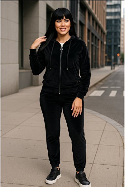 ihaoo Trening damă catifea negru