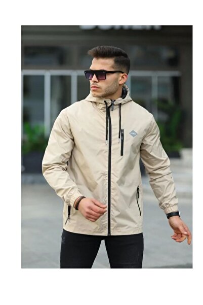 The Naz Line Men's Waterproof Hooded Raincoat with Pockets