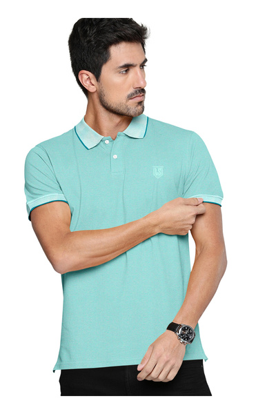 LAUREN SMITH Men’s Cotton Rich Polo T-shirt in Solid Colour