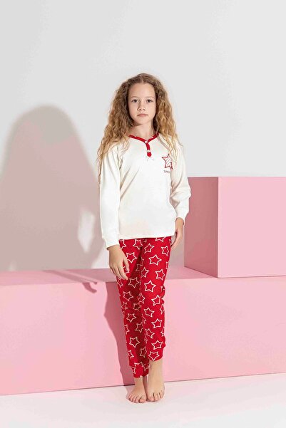 Tarık Mother-Daughter Matching Long Sleeve Interlock Family Matching Pajama Set-3198