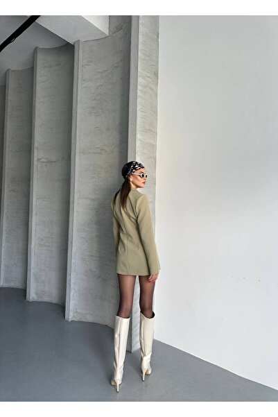 ParlaMira Дамско сако с двойно закопчаване и детайли от химикалки