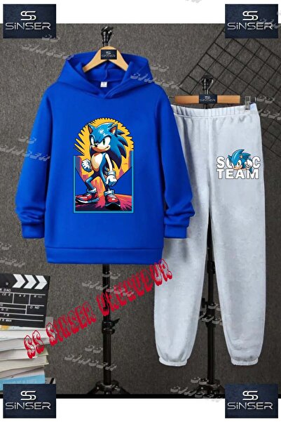 SS SİNSER Set de trening cu hanorac imprimat pentru copii, unisex, „SONIC SUN...
