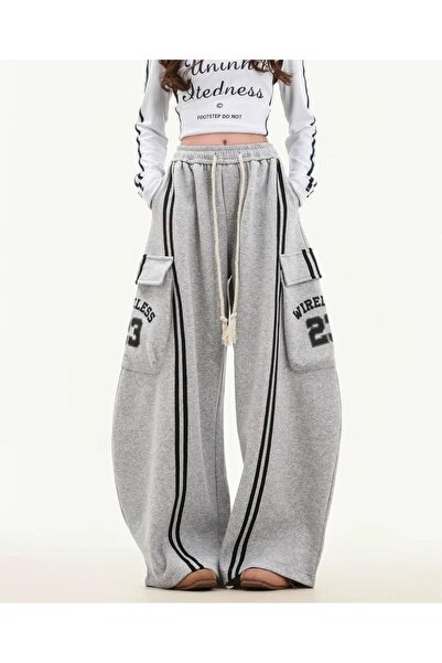 Minga London 23 Number Y2K Πλεκτό παντελόνι με λεπτομέρεια τσέπης