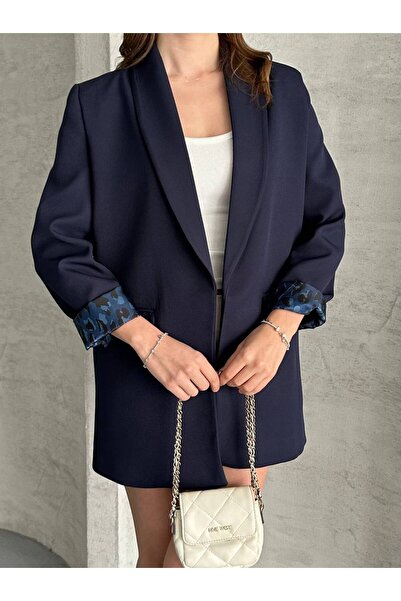 Bak'ap Premium Leopar Astarlı Blazer Ceket