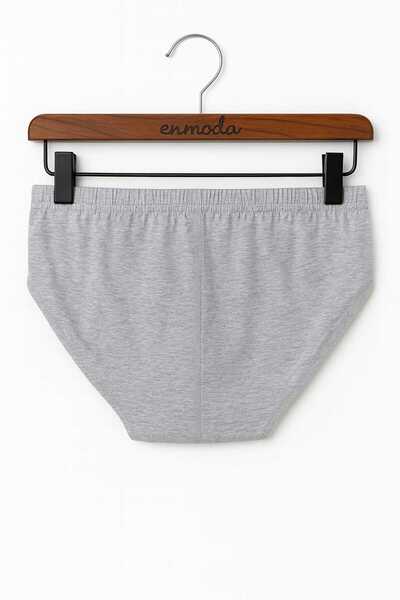 enmodaiçgiyim 20 Pieces of Cotton Gray Men's Briefs – Breathable, Comfortable Fit