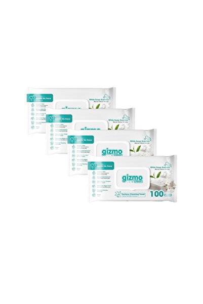 Gizmo Clean Yüzey Temizlik Havlusu Beyaz Sabun Kokulu 4 Paket 400 Yaprak