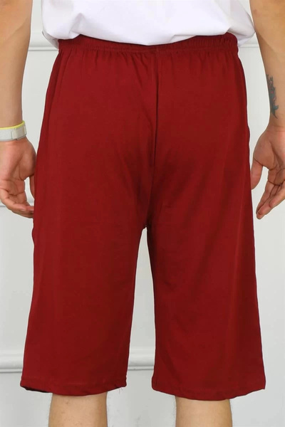 Akbeniz Μόδα ανδρικό βαμβακερό καπρί με τσέπες Lacoste μπορντό