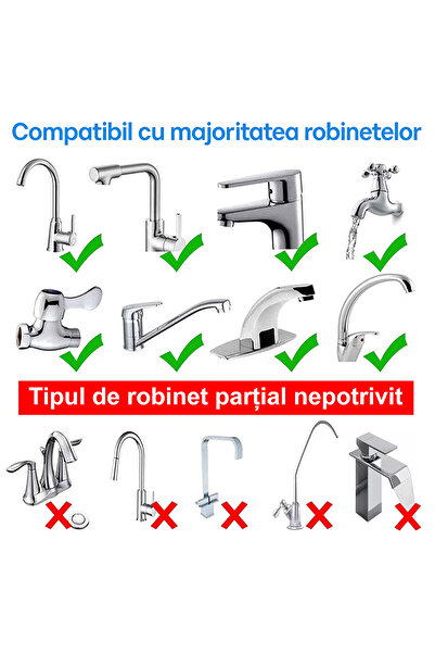 OEM Ceramic filter for faucet, retains sand, rust and impurities - quick installation, silver design