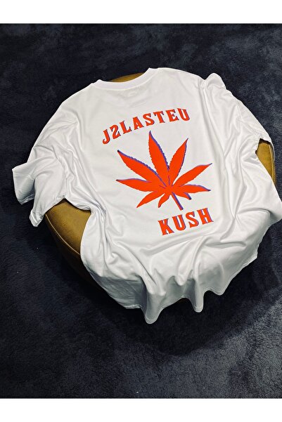 Spark Collection Λευκό μπλουζάκι J2lasteu Kush 100% βαμβακερό με λαιμόκοψη με λαιμόκοψη