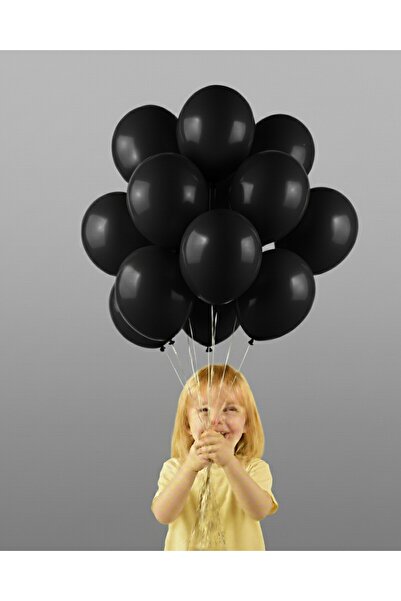 Evabrite 12Inc Large Size Black Color Balloon High Quality 100 Pieces - Birthday Party Ornament