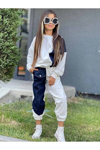 KOKOŞ BEBEK Set de trening în stil denim |   9-16 ani |   Lycra cu două fire - 31440 (1 MĂRIME MARE RECOMANDATĂ)