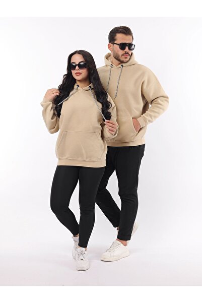 Rublays سويت شيرت بغطاء للرأس بجيب الكنغر مكون من 3 خيوط للجنسين