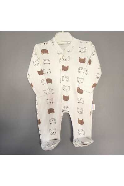 Renata's Baby Girl Long Sleeve 100% Cotton Romper with Snap-On Booties