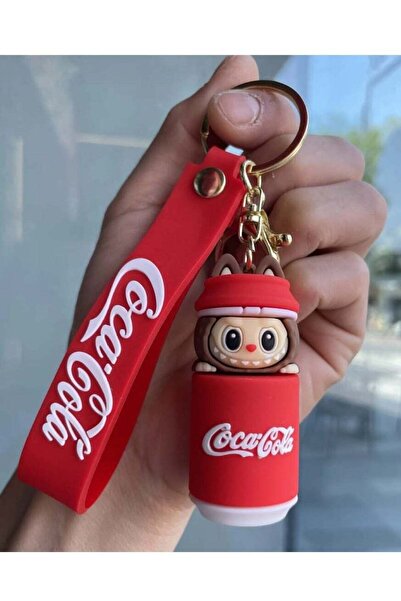 Coca-Cola Keychain For Women And Girls, Cute Labubu Doll Wristlet Accessories For Backpack