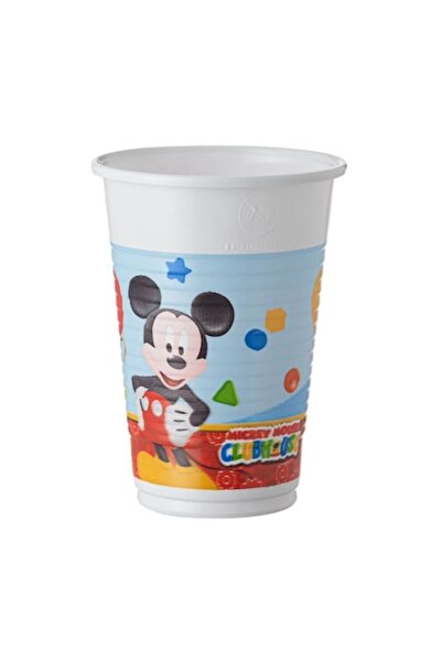 SHOPIENS Σετ 6 πλαστικά ποτήρια για παιδικό πάρτι Mickey Shopiens®, 200 ml