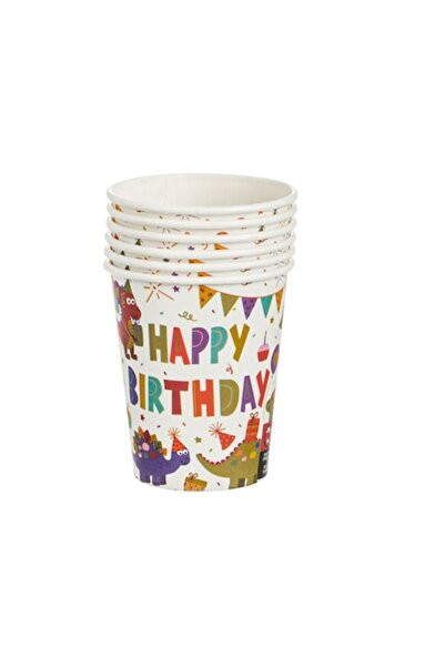 SHOPIENS Σετ 6 Bucati Pahare Χαρτοκιβώτιο Petrecere Copii Dinozauri Χρόνια Πο...