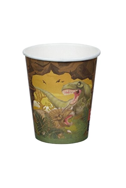 SHOPIENS Set 6 pahare din hârtie pentru petrecere de copii Dino Party Shopien...