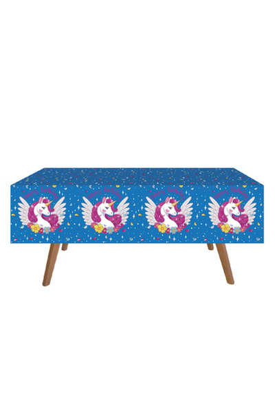 SHOPIENS Față de masă din plastic Happy Unicorn Shopiens® pentru petrecere de...