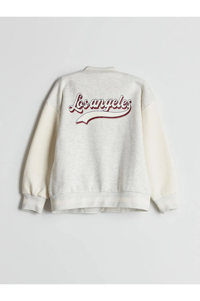 LC Waikiki Lcw Kidsgri Los Angeles Printed Girls' College Jacket