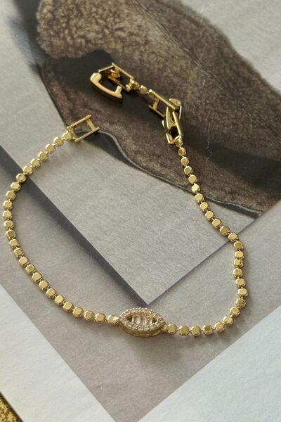 Trendy Butik Top Chain Zircon Eye Model Bracelet