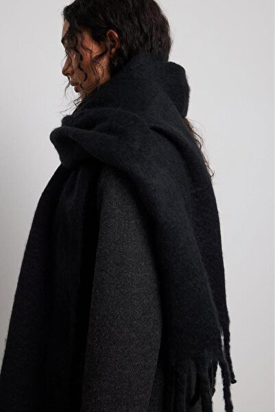 Wearflawless WearflawlessWinter Soft Soft Boucle Μαύρο Φουλάρι, Χριστουγεννιάτικο δώρο, Χειμερινό δώρο