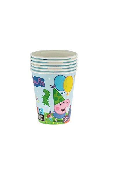 SHOPIENS Σετ 6 Bucati Pahare Χαρτοκιβώτιο Petrecere Copii Peppa George