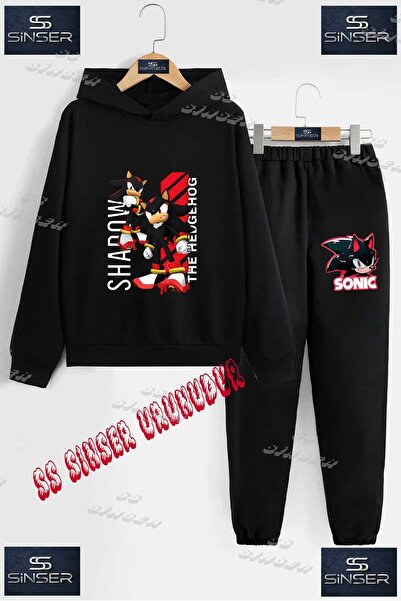 SS SİNSER Children's Unisex Special Printed Hooded Tracksuit Set with the Tex...