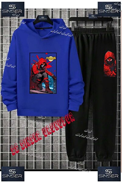 SS SİNSER Детски унисекс комплект от тренировъчен костюм с качулка и принт „O...