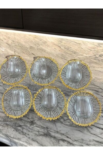 Zeryas Home 12 Parça Çay Bardaği Çay Takımı Set GOLD