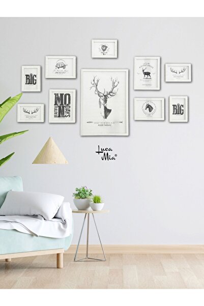 Luca Mia Luca Collage 10 Parça Resim Çerçevesi – Duvar Fotoğraf Çerçeve Seti,...
