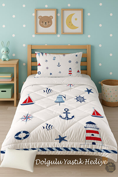 Talia Home Односпальний дитячий ковдра з морським візерунком TLAG-291