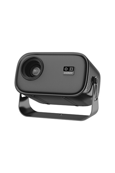 Everest PJ04 Siyah/Gri 1280*720P 7500 Lumen 4K Destekli Andriod 13 Projeksiyo...