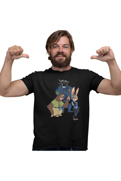 OEM Men's T-Shirt Zootopia Rabbit Policeman Judy