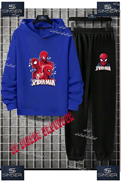 SS SİNSER Παιδικό Unisex Σετ Φούτερ με Στάμπα "ORMCKMAN 3 LU KAFA BEYAZ TVL "