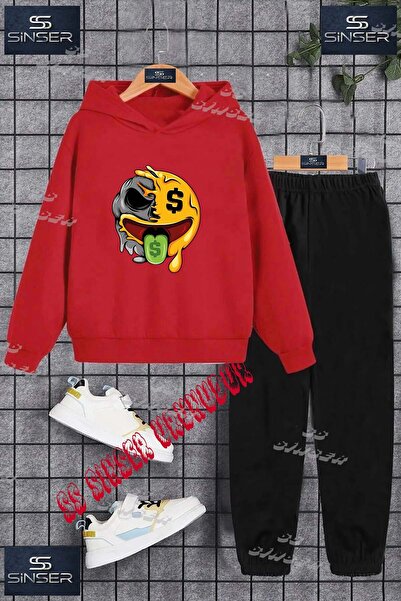 SS SİNSER Children's Unisex Custom Printed Hoodie and Sweatpants Set with the...