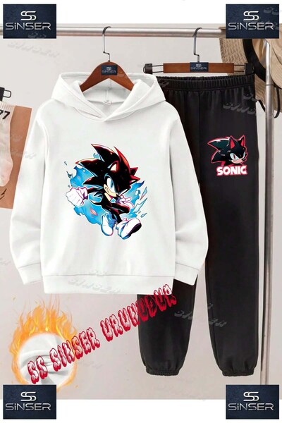 SS SİNSER Children's Unisex'Sonic Syh Mavi Tvl' Custom Printed Hooded Sweatsh...